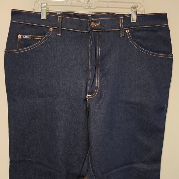 Lee Dark Wash Jeans Regular Fit Stretch 42 x 30 NWT - Picture 2 of 5